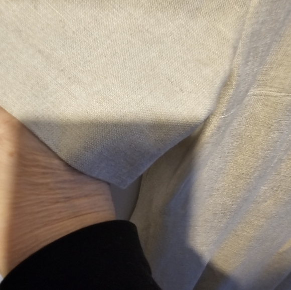 Vintage beige‎ linen short sleeve dress from the Benchley Ltd. Co. - Picture 3 of 9